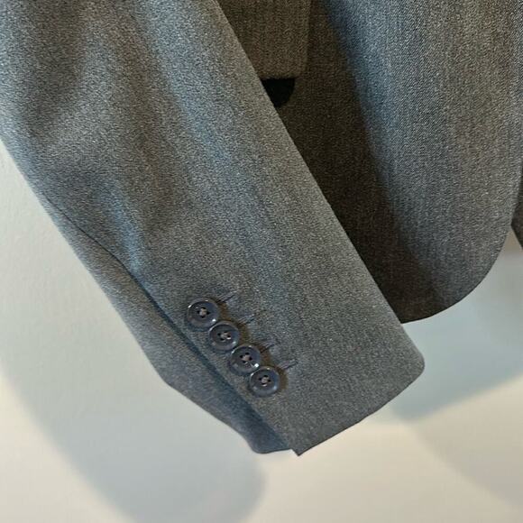 Express Studio Stretch size 14 Charcoal Gray One Button Blazer Jacket NWOT - Picture 7 of 13